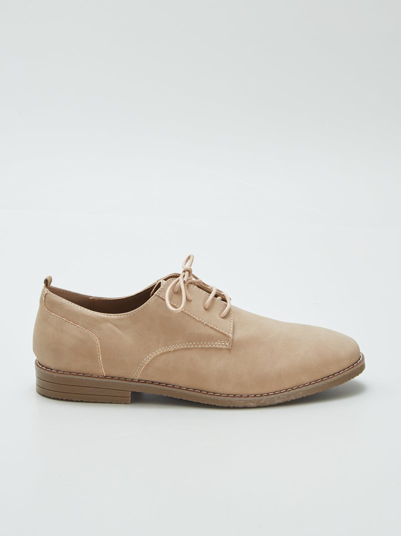 Zapatos de vestir de antelina BEIGE - Kiabi