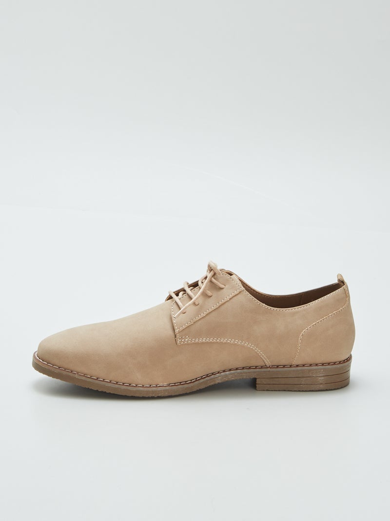 Zapatos de vestir de antelina BEIGE - Kiabi