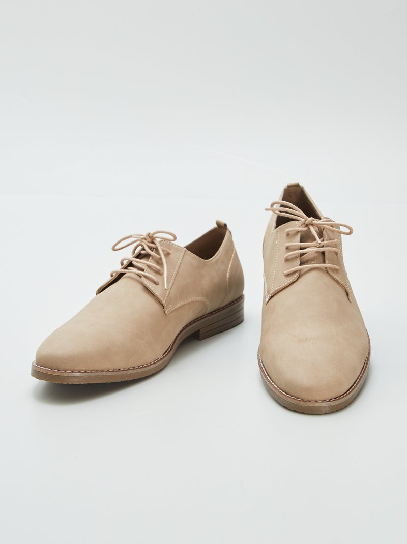 Zapatos de vestir de antelina BEIGE - Kiabi