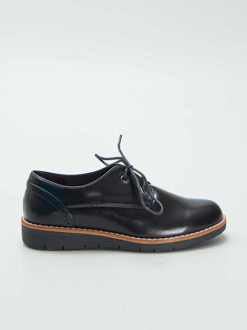 Zapatos derby de material sintético NEGRO - Kiabi