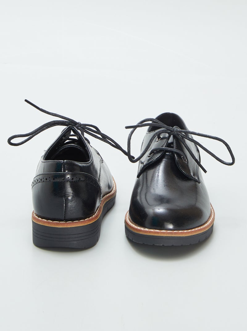 Zapatos derby de material sintético NEGRO - Kiabi