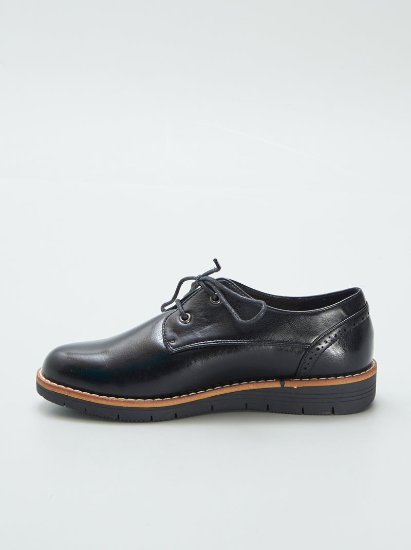 Zapatos derby de material sintético NEGRO - Kiabi