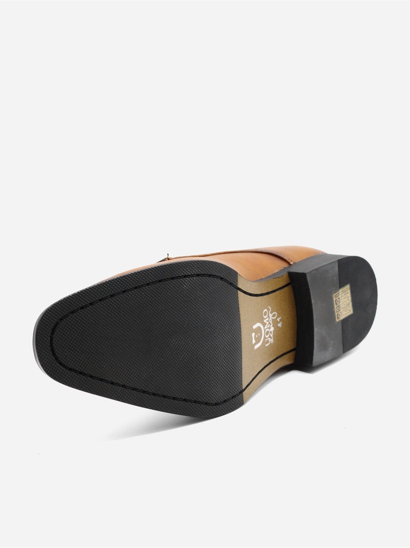 Zapatos derby de piel - Uomo Marrón - Kiabi