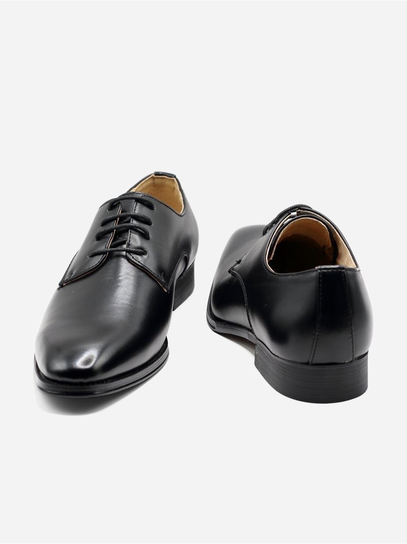 Zapatos derby de piel - Uomo Negro - Kiabi