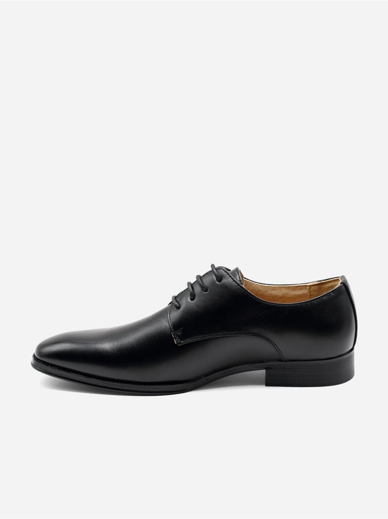 Zapatos derby de piel - Uomo Negro - Kiabi