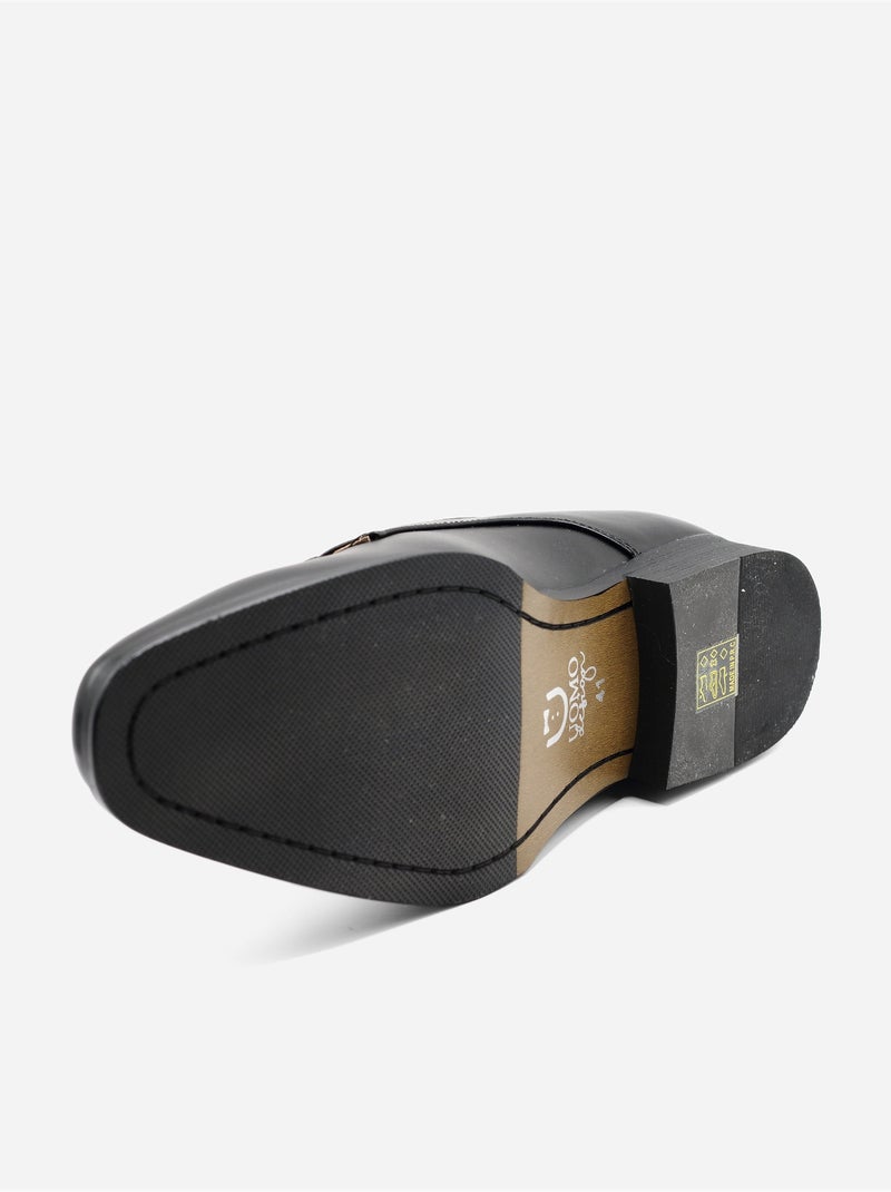 Zapatos derby de piel - Uomo Negro - Kiabi