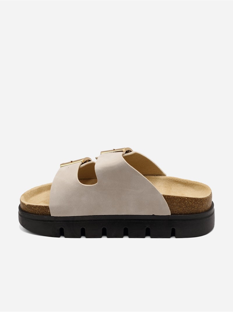 Zapatos destalonados con plataforma Beige - Kiabi