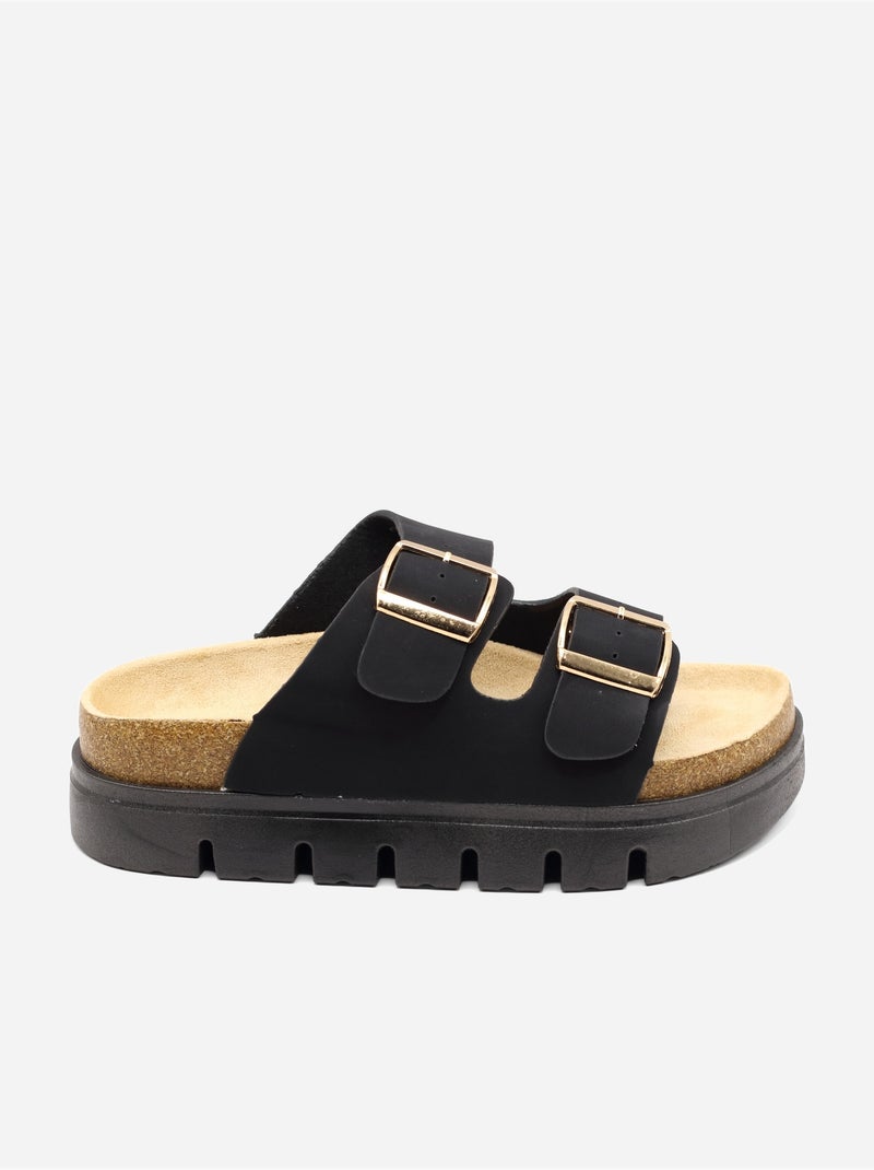 Zapatos destalonados con plataforma Negro - Kiabi