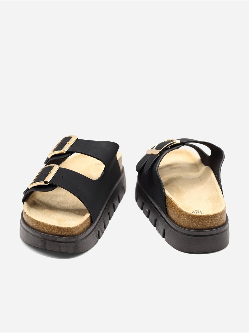 Zapatos destalonados con plataforma Negro - Kiabi