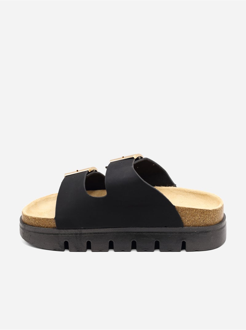 Zapatos destalonados con plataforma Negro - Kiabi
