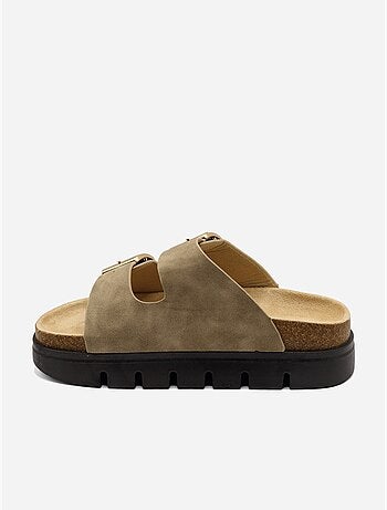 Zapatos destalonados con plataforma