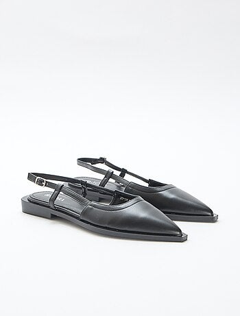 Zapatos destalonados de punta