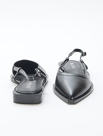 Zapatos destalonados de punta