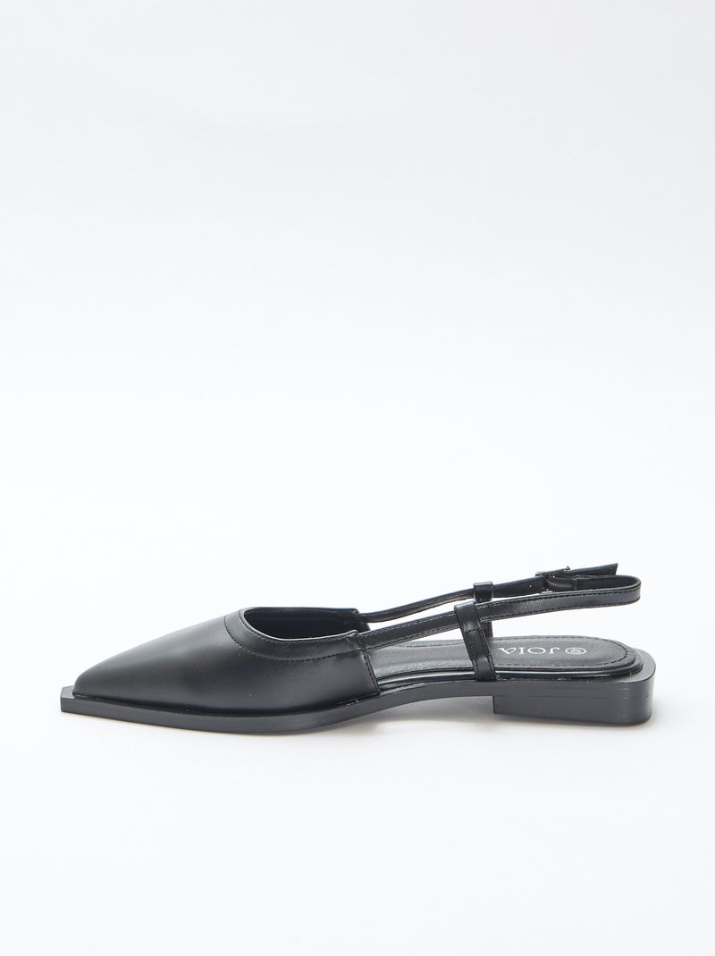 Zapatos destalonados de punta Negro - Kiabi