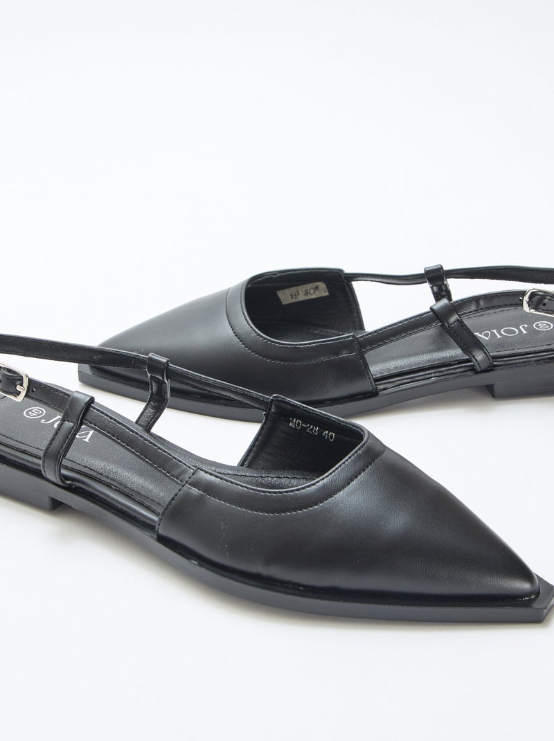 Zapatos destalonados de punta Negro - Kiabi