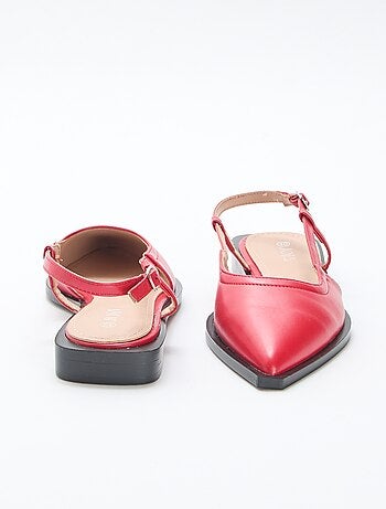 Zapatos destalonados de punta