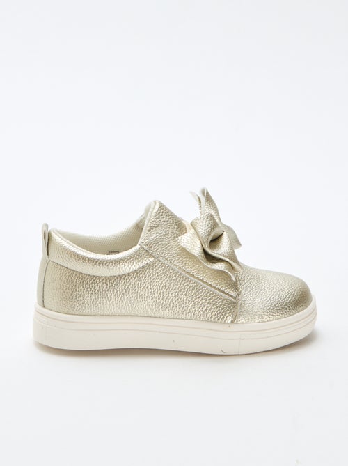 Zapatos dorados slip-on / sin cordones con lazos fantasía - Kiabi