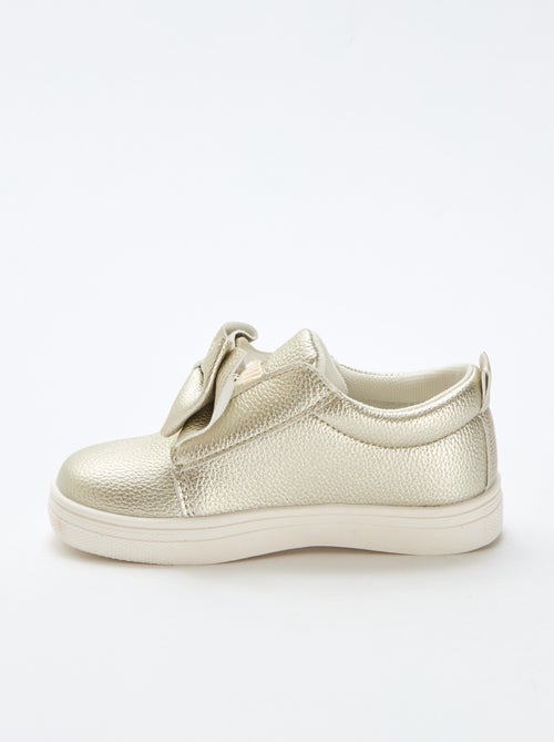 Zapatos dorados slip-on / sin cordones con lazos fantasía - Kiabi