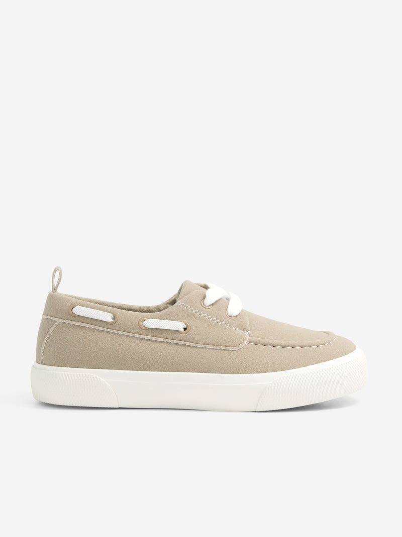 Zapatos náuticos con cordones Beige - Kiabi