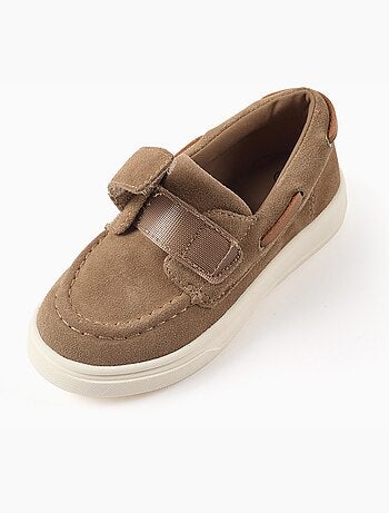 Zapatos náuticos de ante con cierre autoadherente B&S
