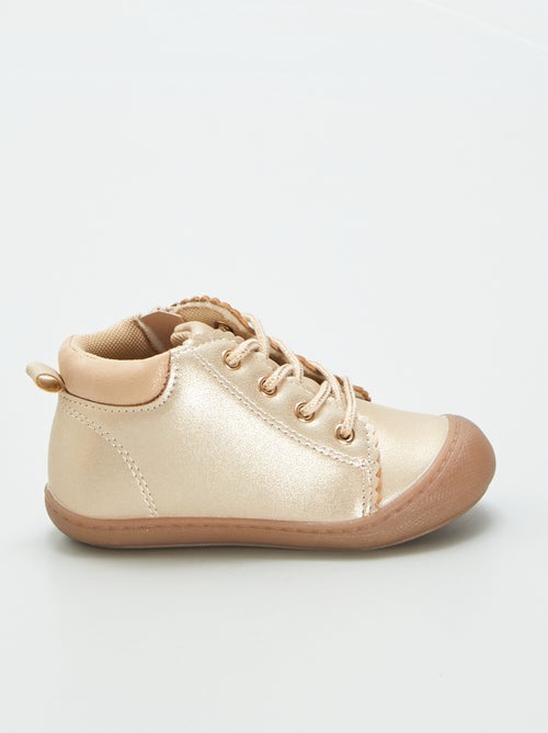 Zapatos primeros pasos dorados - Kiabi