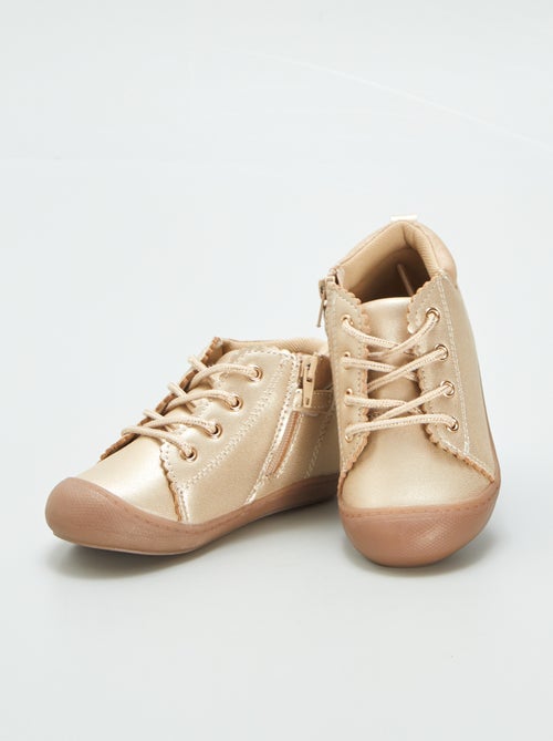 Zapatos primeros pasos dorados - Kiabi