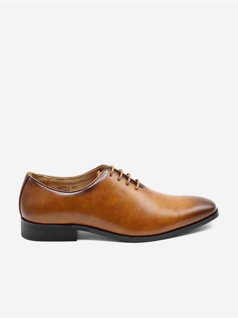 Zapatos Richelieu de piel - Uomo Marrón - Kiabi