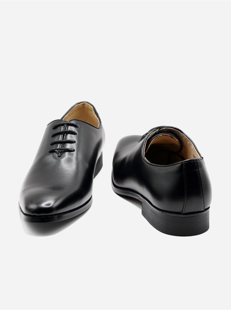 Zapatos Richelieu de piel - Uomo Negro - Kiabi