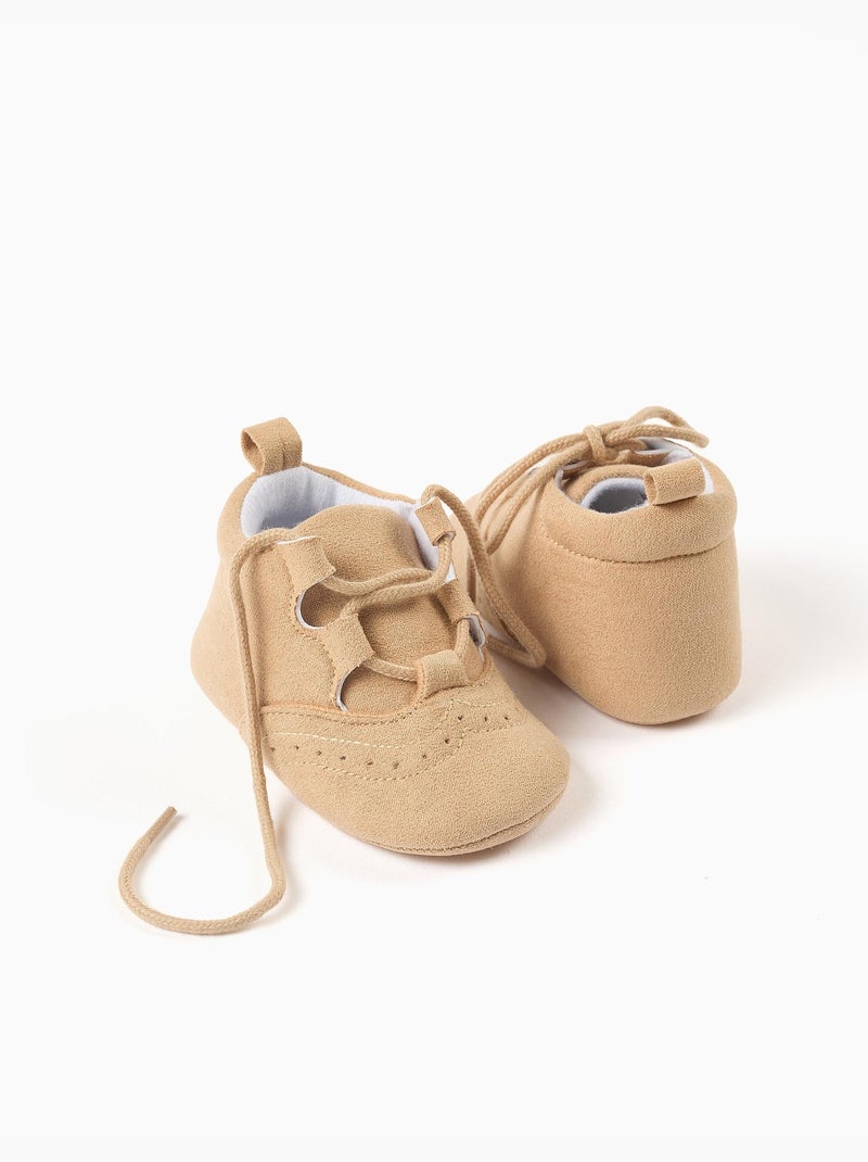Zapatos suaves en piel Beige oscuro - Kiabi