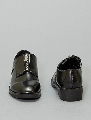 Zapatos tipo derby de charol con cremalleras - Kiabi