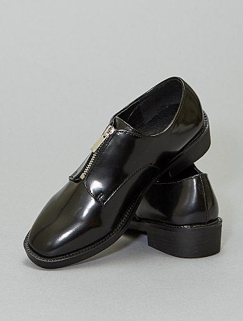 Zapatos tipo derby de charol con cremalleras - Kiabi