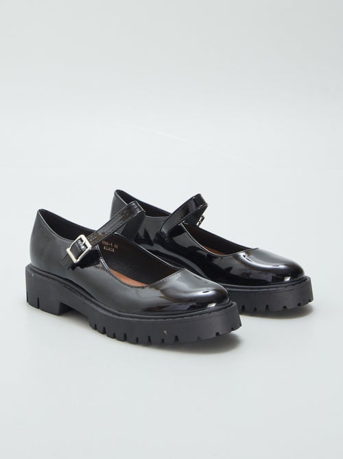 Zapatos tipo mercedita de charol abiertos - Kiabi