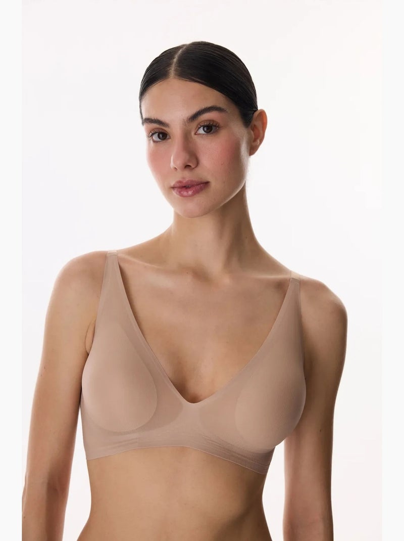 Zerogram decolette sujetador con relleno penti Beige arcilla - Kiabi