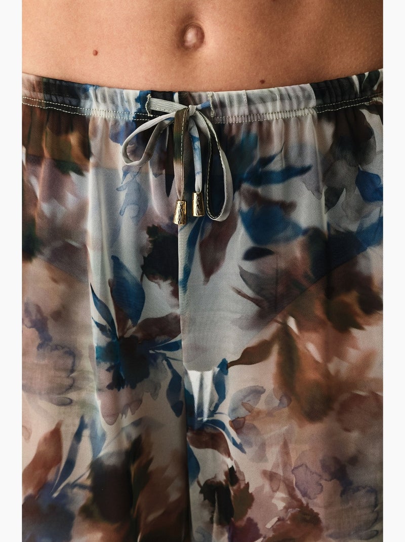 Zoe pantalón de tul floral penti Blanco Azul - Kiabi