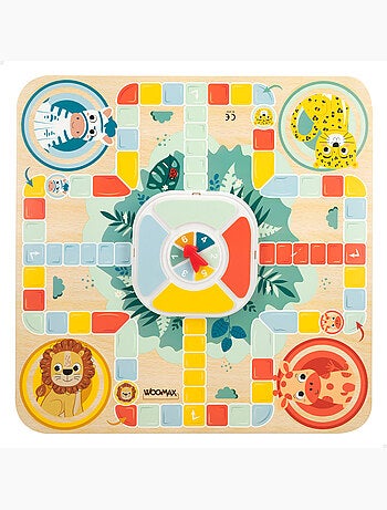 Zookabee Juego parchís y oca de madera animales de la selva WOOMAX