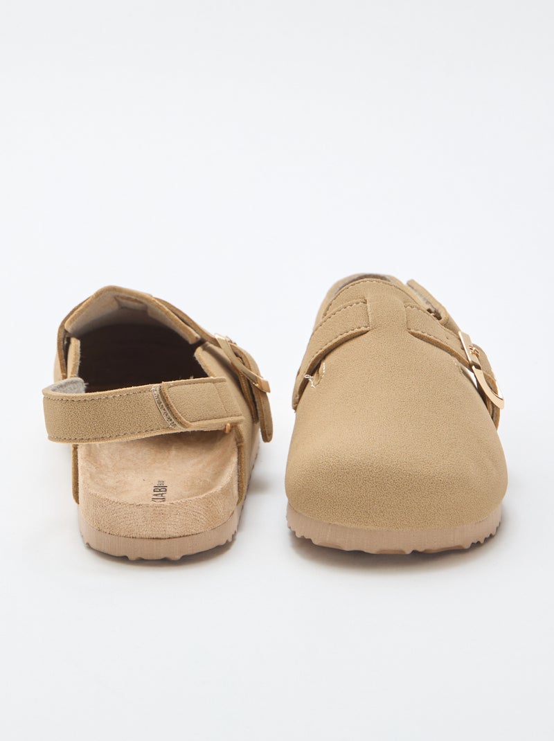 Zueco de antelina Beige - Kiabi