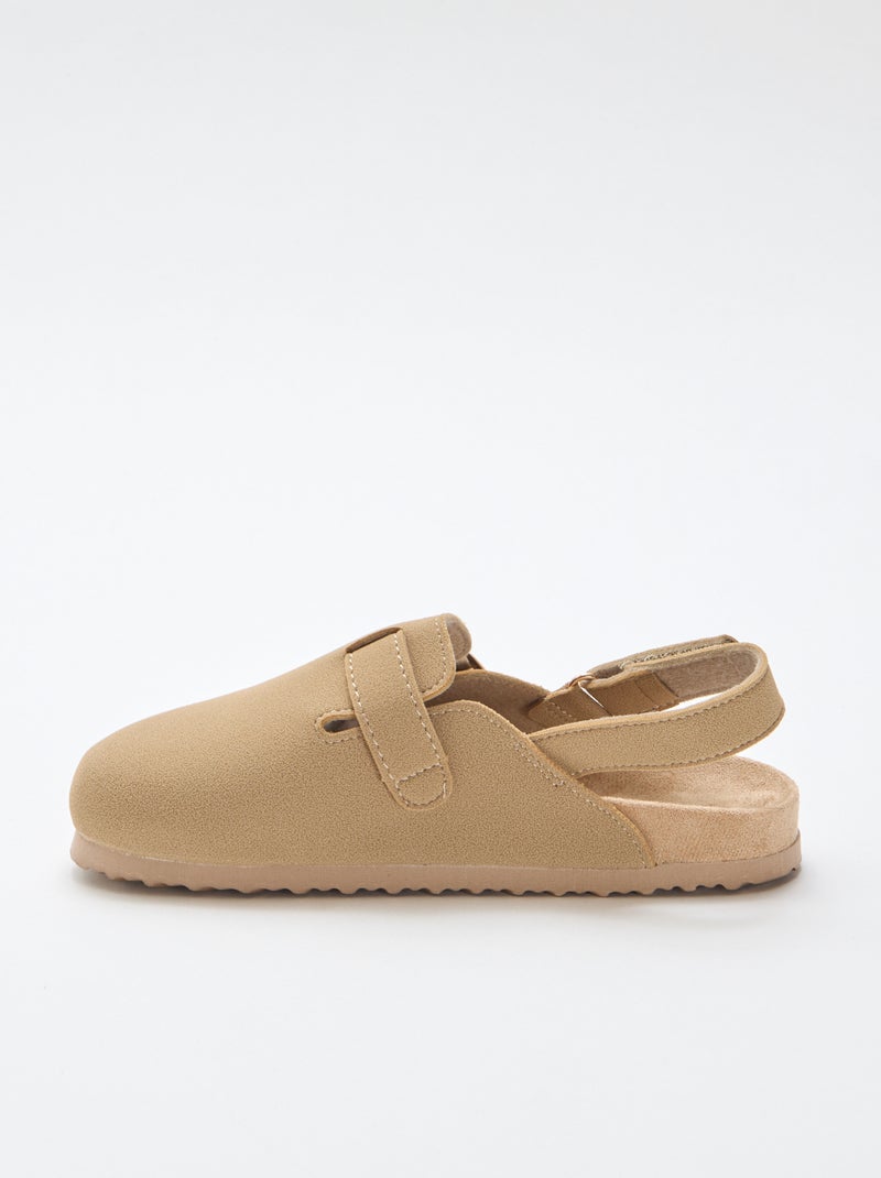Zueco de antelina Beige - Kiabi