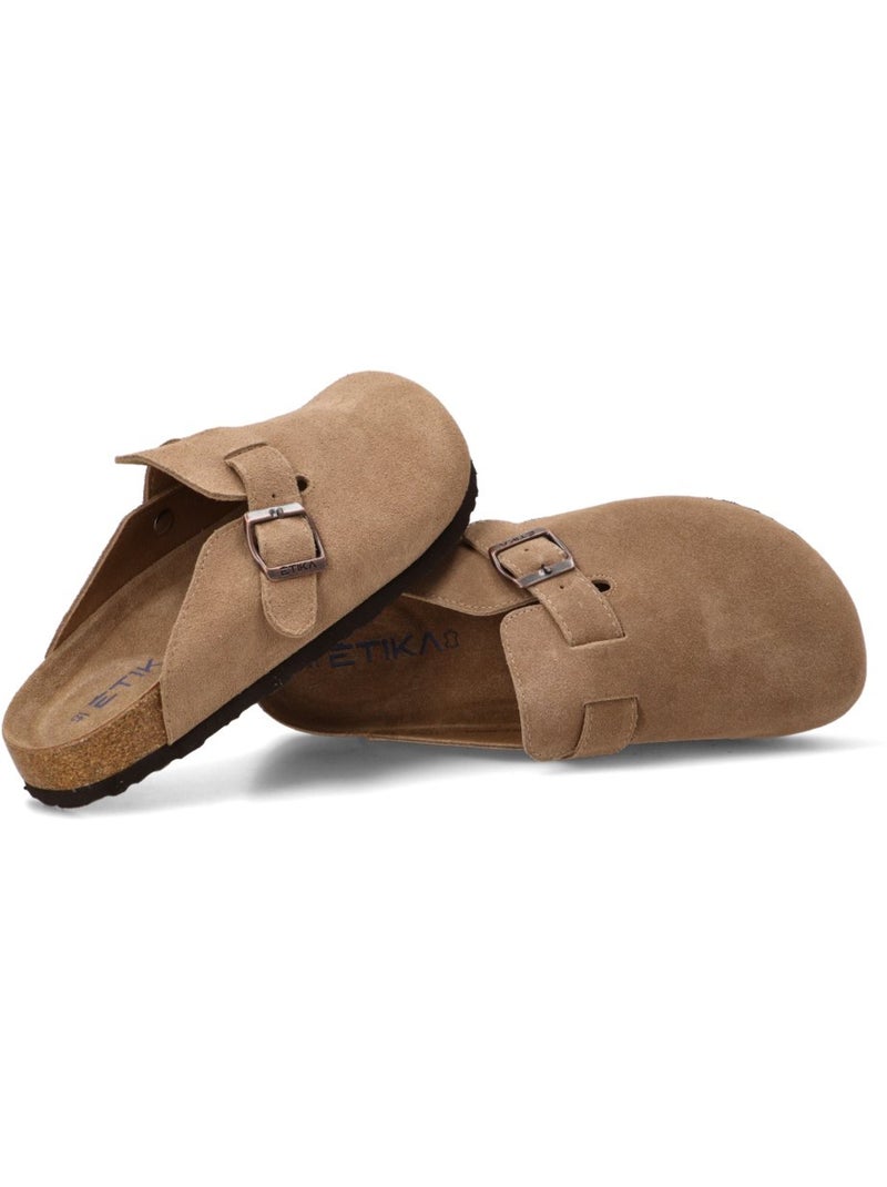 Zueco Diario Hombre Suela Plana - Etika Camel - Kiabi