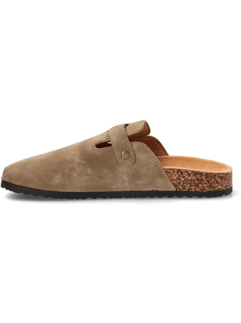 Zueco Diario Hombre Suela Plana - Stay Taupe - Kiabi