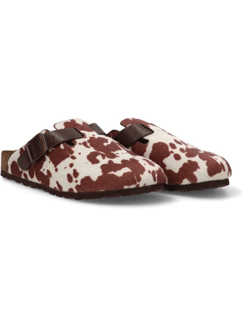 Zueco Diario Mujer Suela Plana - Corina Negro Blanco - Kiabi