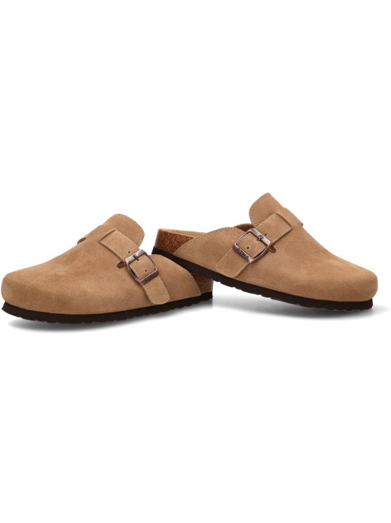 Zueco Diario Mujer Suela Plana - Etika Camel - Kiabi