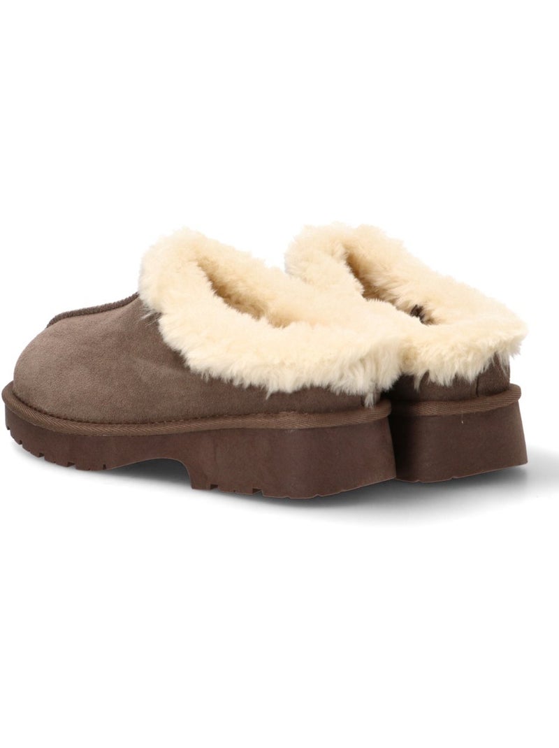 Zueco Diario Mujer Suela Plana - Luna Collection Taupe - Kiabi