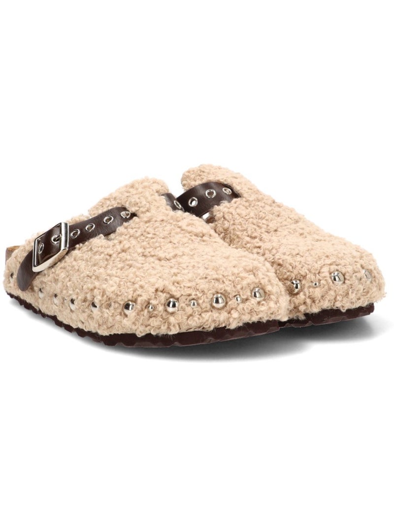 Zueco diario mujer suela plana - yulia Beige - Kiabi