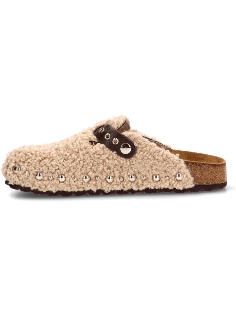 Zueco diario mujer suela plana - yulia Beige - Kiabi