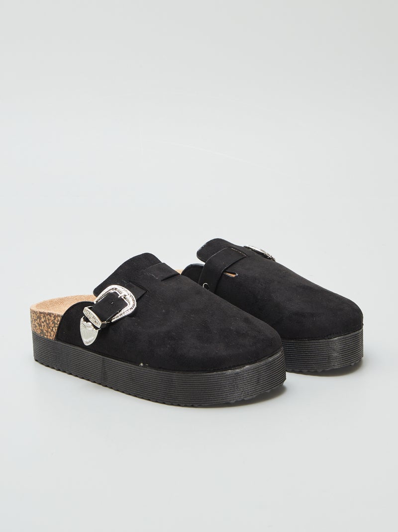 Zuecos con hebilla western NEGRO - Kiabi