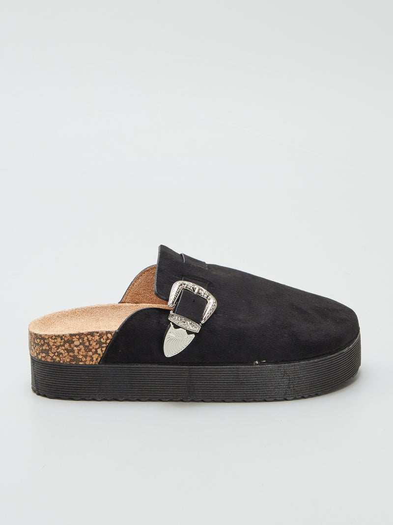 Zuecos con hebilla western NEGRO - Kiabi