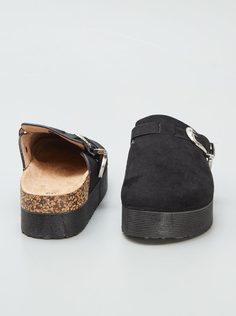 Zuecos con hebilla western NEGRO - Kiabi