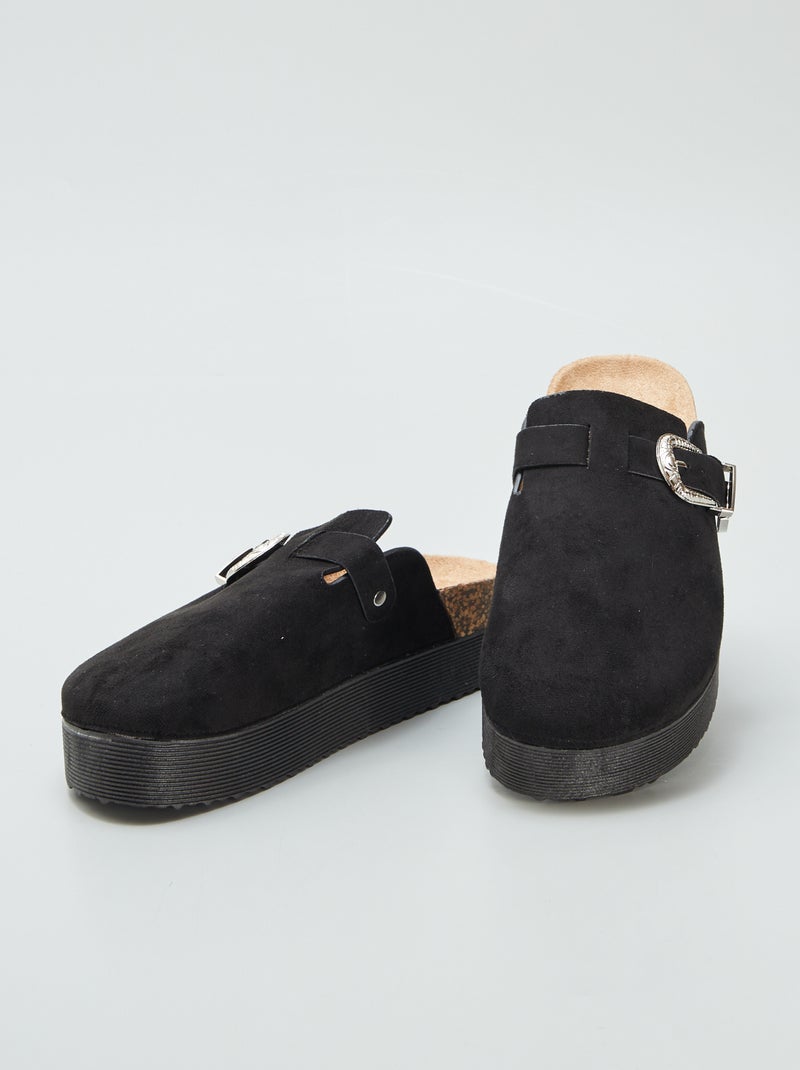 Zuecos con hebilla western NEGRO - Kiabi