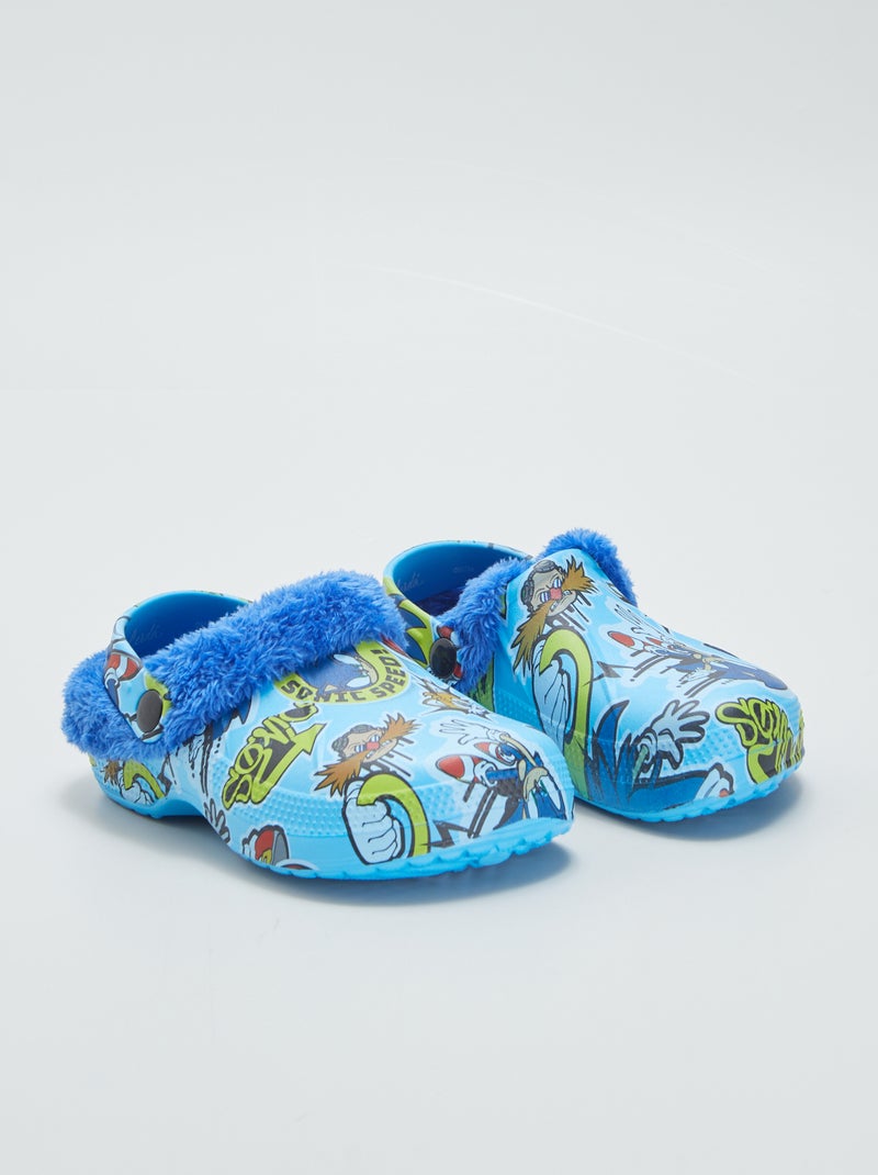 Zuecos con pelo 'Sonic' AZUL - Kiabi