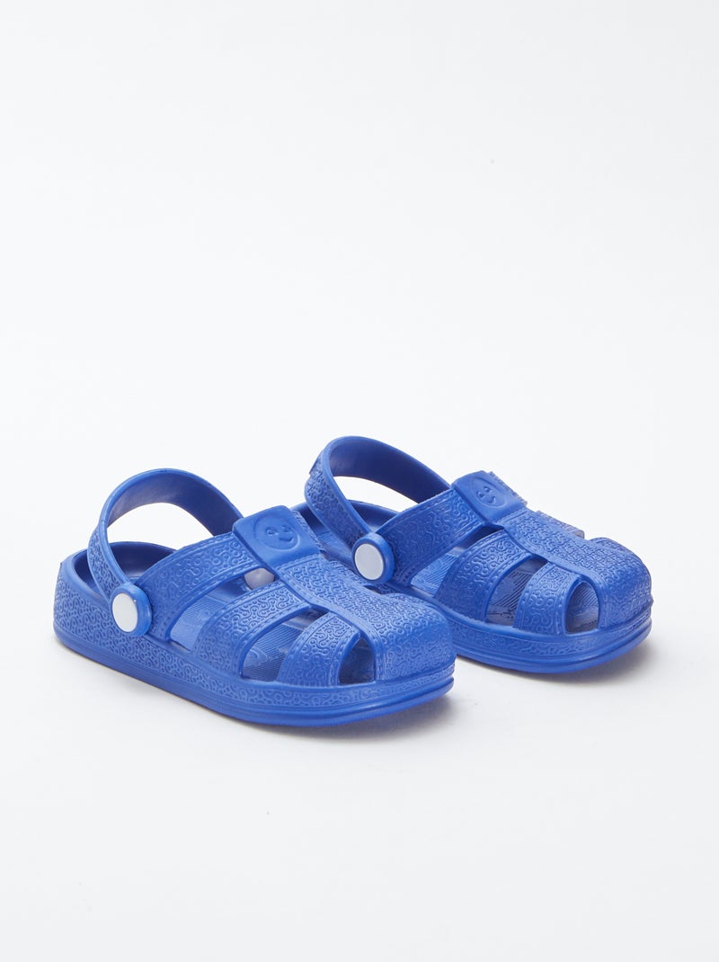 Zuecos de plástico moldeado texturizado AZUL - Kiabi